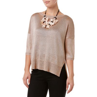 Phase Eight Nude Mea Shimmer Necklace Knit Jumper